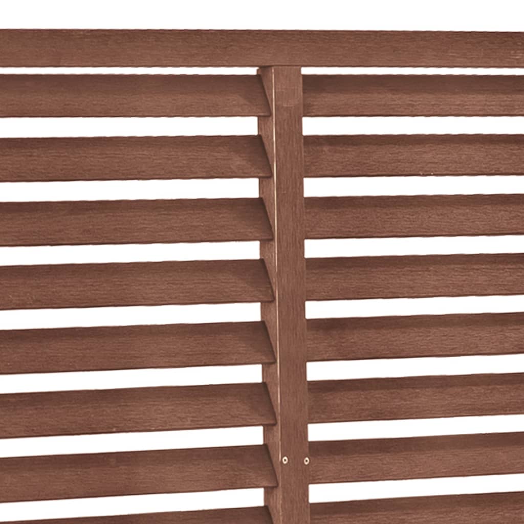 Louver Fence WPC 180x180 cm Brown | Hapyx