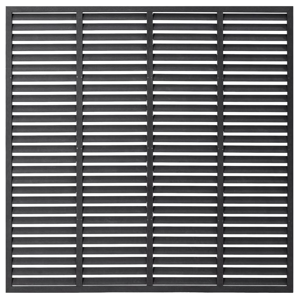 Lamelový plot WPC 180 x 180 cm šedý
