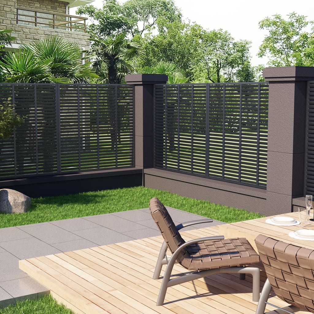 vidaXL Louver Fence WPC 180×180 cm Grey