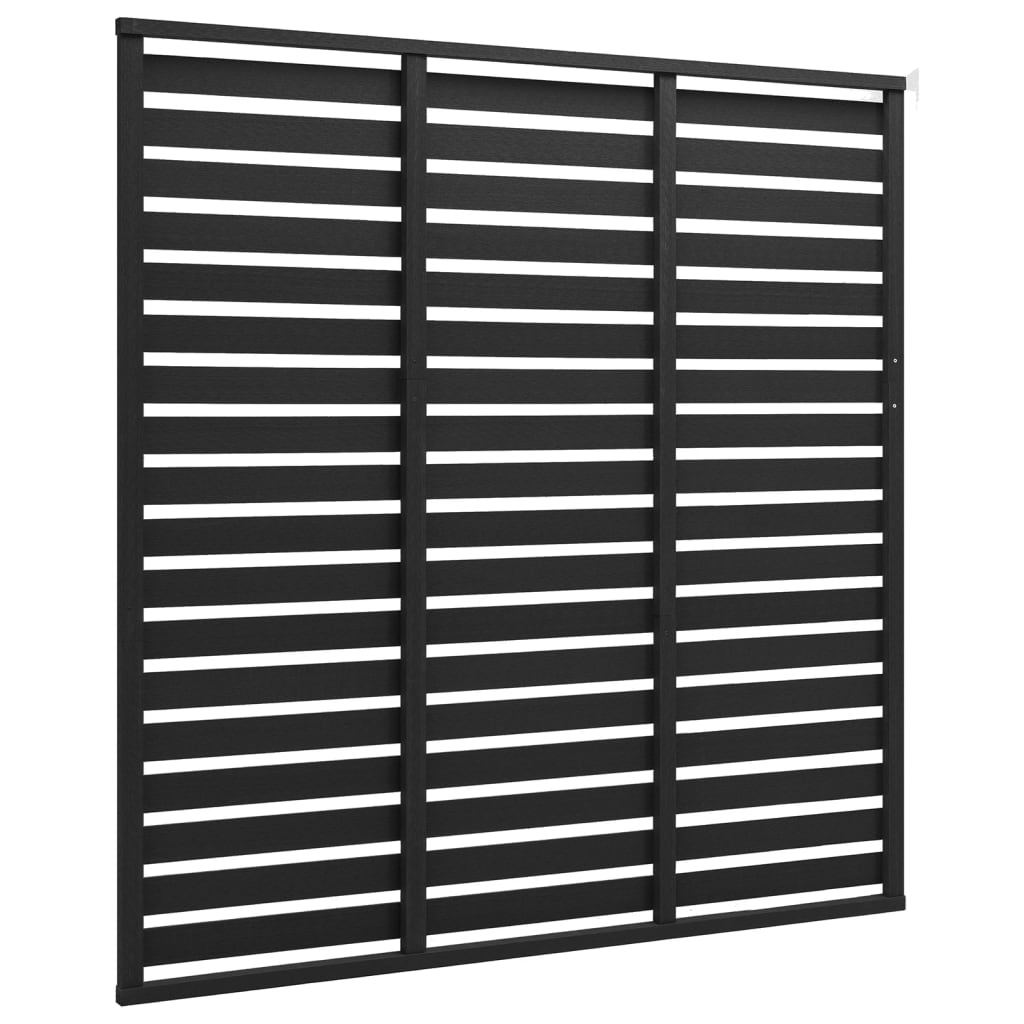 vidaXL Schuttingpaneel 180x180 cm HKC zwart afbeelding