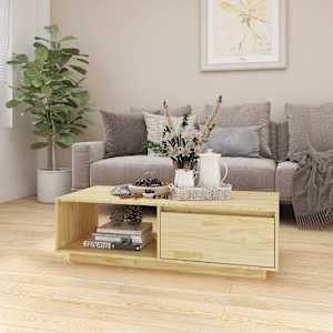 Klubska mizica 110x50x33,5 cm trdna borovina