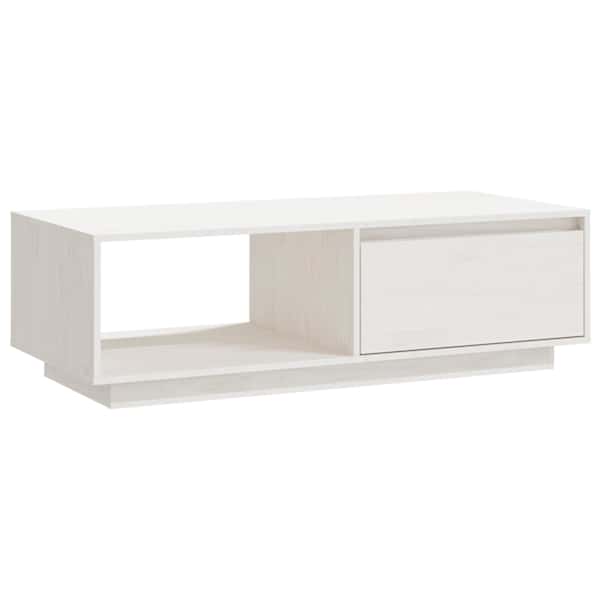 vidaXL kohvilaud, valge, 110x50x33.5 cm, t&auml;ism&auml;nnipuit