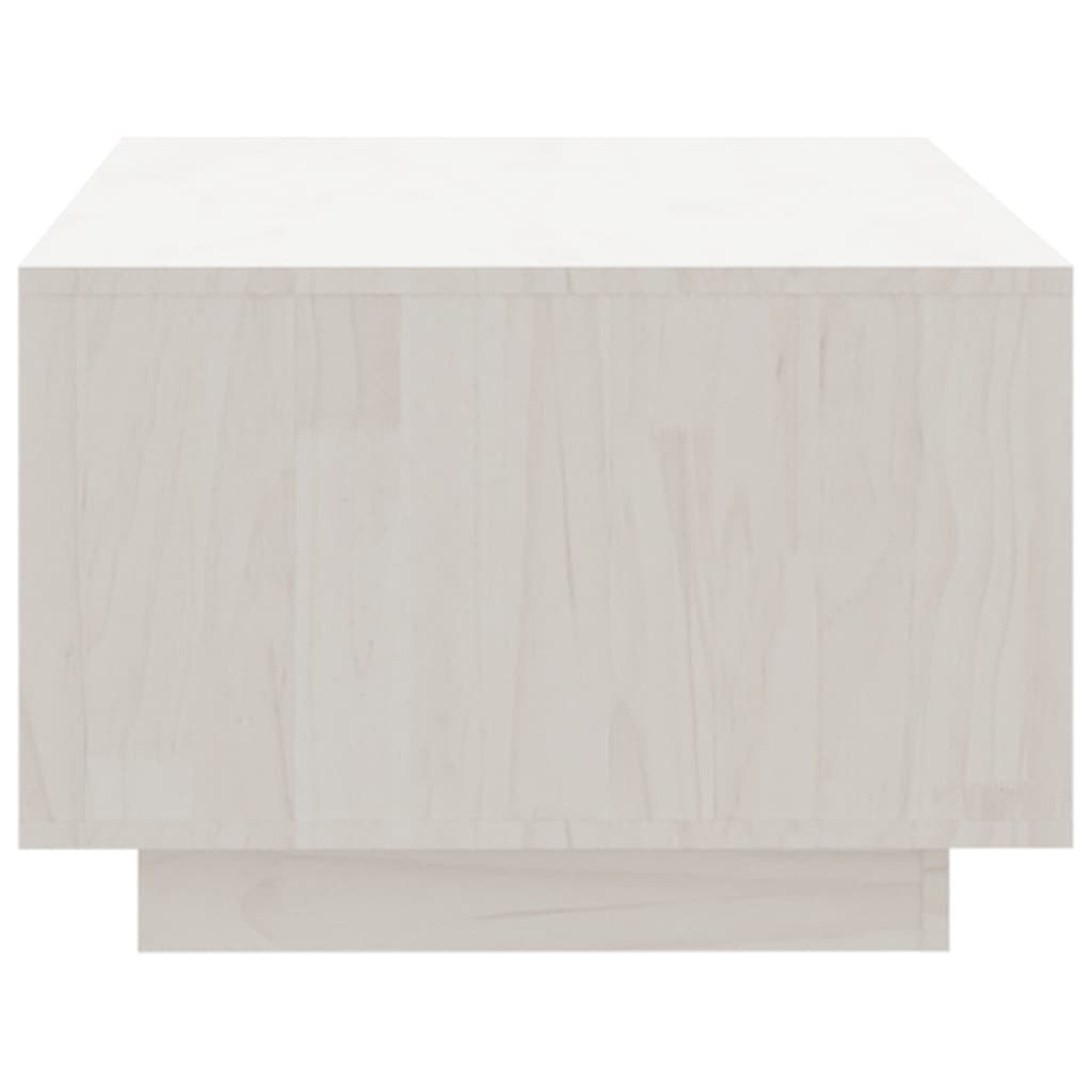 Fehér tömör fenyőfa dohányzóasztal 110 x 50 x 33,5 cm 