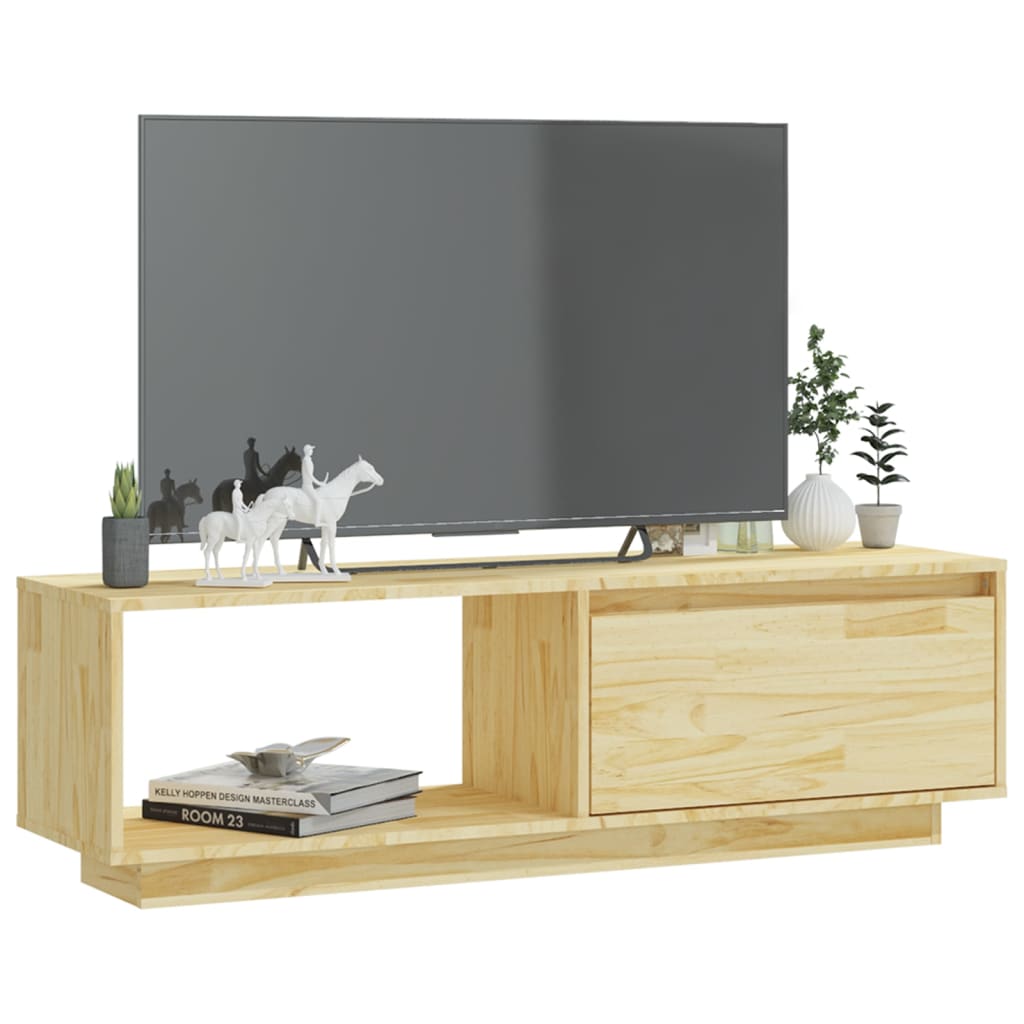 Meuble TV 110x30x33,5 cm Bois de pin massif | meublestv.fr 4