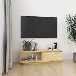 TV stolek 110 x 30 x 33,5 cm masivní borové dřevo - obrázek 1