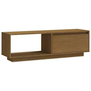 TV stolek medově hnědý 110 x 30 x 33,5 cm masivní borové dřevo - obrázek 2