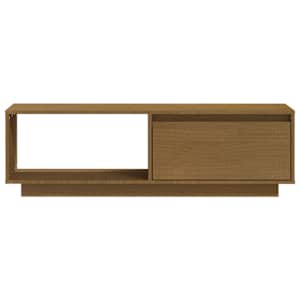 TV stolek medově hnědý 110 x 30 x 33,5 cm masivní borové dřevo - obrázek 4