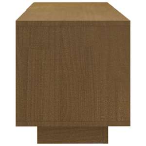TV stolek medově hnědý 110 x 30 x 33,5 cm masivní borové dřevo - obrázek 5