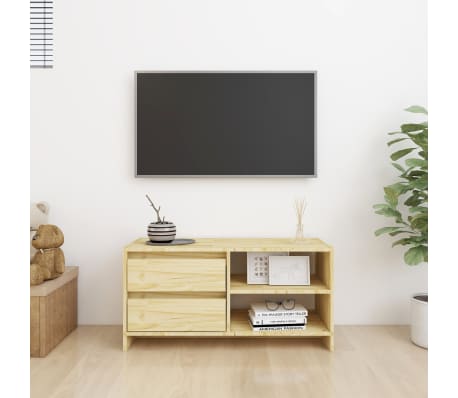 vidaXL Televizoriaus spintelė, 80x31x39cm, pušies medienos masyvas