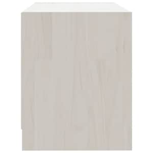 TV stolek bílý 80 x 31 x 39 cm masivní borové dřevo - obrázek 6