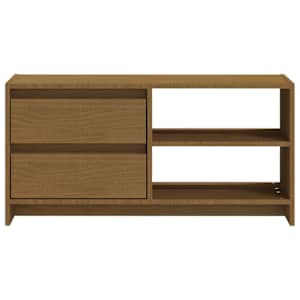 TV stolek medově hnědý 80 x 31 x 39 cm masivní borové dřevo - obrázek 5