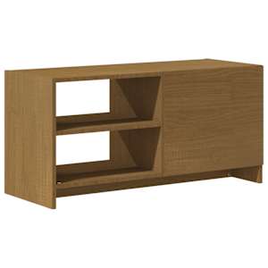 TV stolek medově hnědý 80 x 31 x 39 cm masivní borové dřevo - obrázek 7
