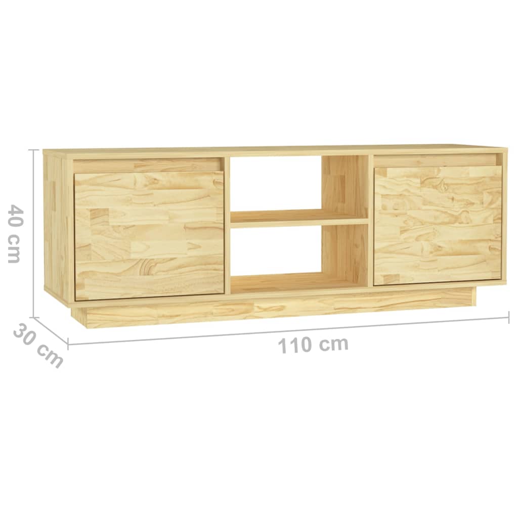 Szafka pod telewizor, 110x30x40 cm, lite drewno sosnowe