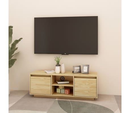 vidaXL Meuble TV 110x30x40 cm bois de pin massif