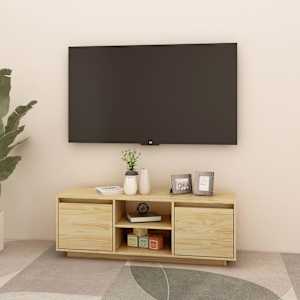 TV stolek 110 x 30 x 40 cm masivní borové dřevo - obrázek 3