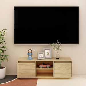TV stolek 110 x 30 x 40 cm masivní borové dřevo - obrázek 1