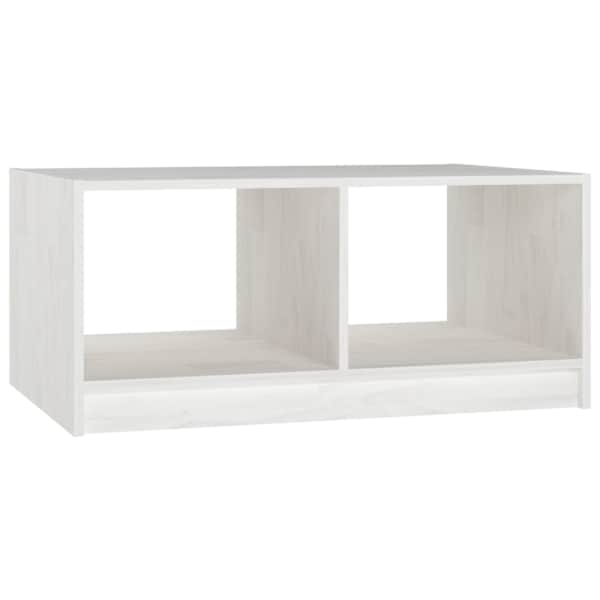 vidaXL kohvilaud, valge, 75x50x33,5 cm, t&auml;ism&auml;nnipuit