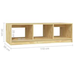 Konferenční stolek 110 x 50 x 34 cm masivní jedlové dřevo - obrázek 8