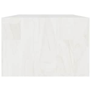 Konferenční stolek bílý 110 x 50 x 34 cm masivní borové dřevo - obrázek 6