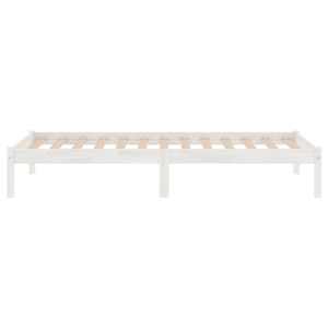 Rám postele bílý masivní dřevo 75 x 190 cm malé jednolůžko - obrázek 5