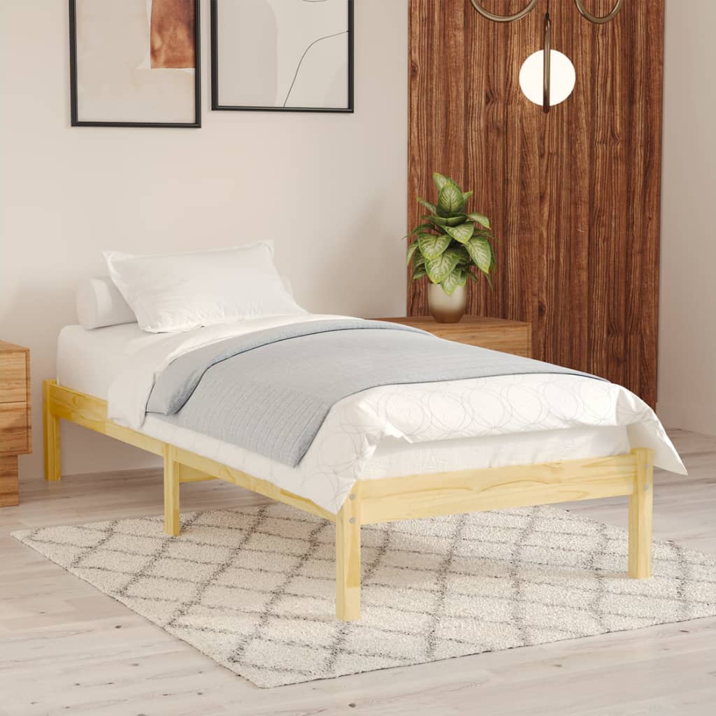 Estructura de cama madera de pino individual UK 90x190 cm