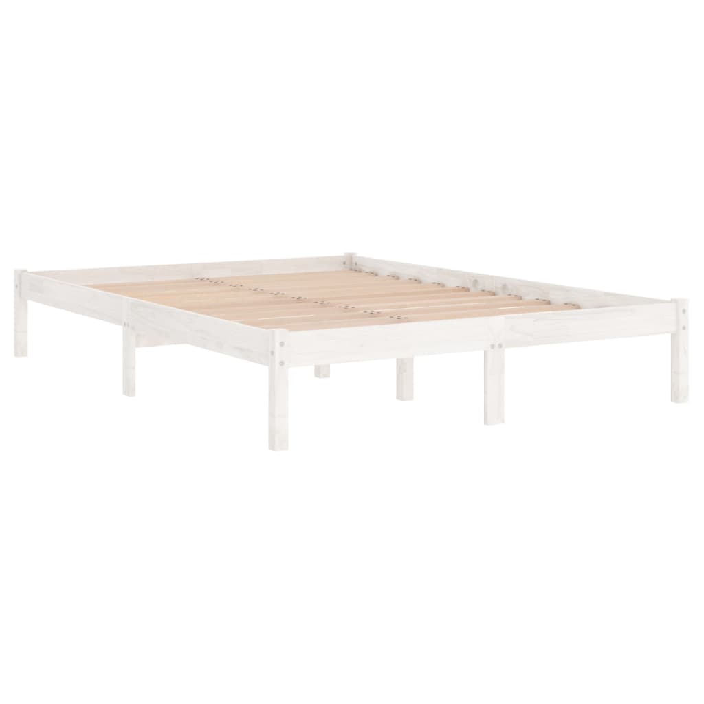 

vidaXL Bedframe massief grenenhout wit 120x200 cm