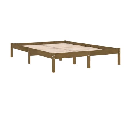 vidaXL Bed Frame without Mattress Honey Brown Solid Wood 140x200 cm