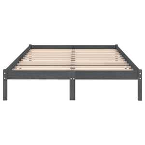 Rám postele šedý masivní borovice 200 x 200 cm - obrázek 4