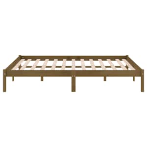 Rám postele medově hnědý masivní borovice 200 x 200 cm - obrázek 5