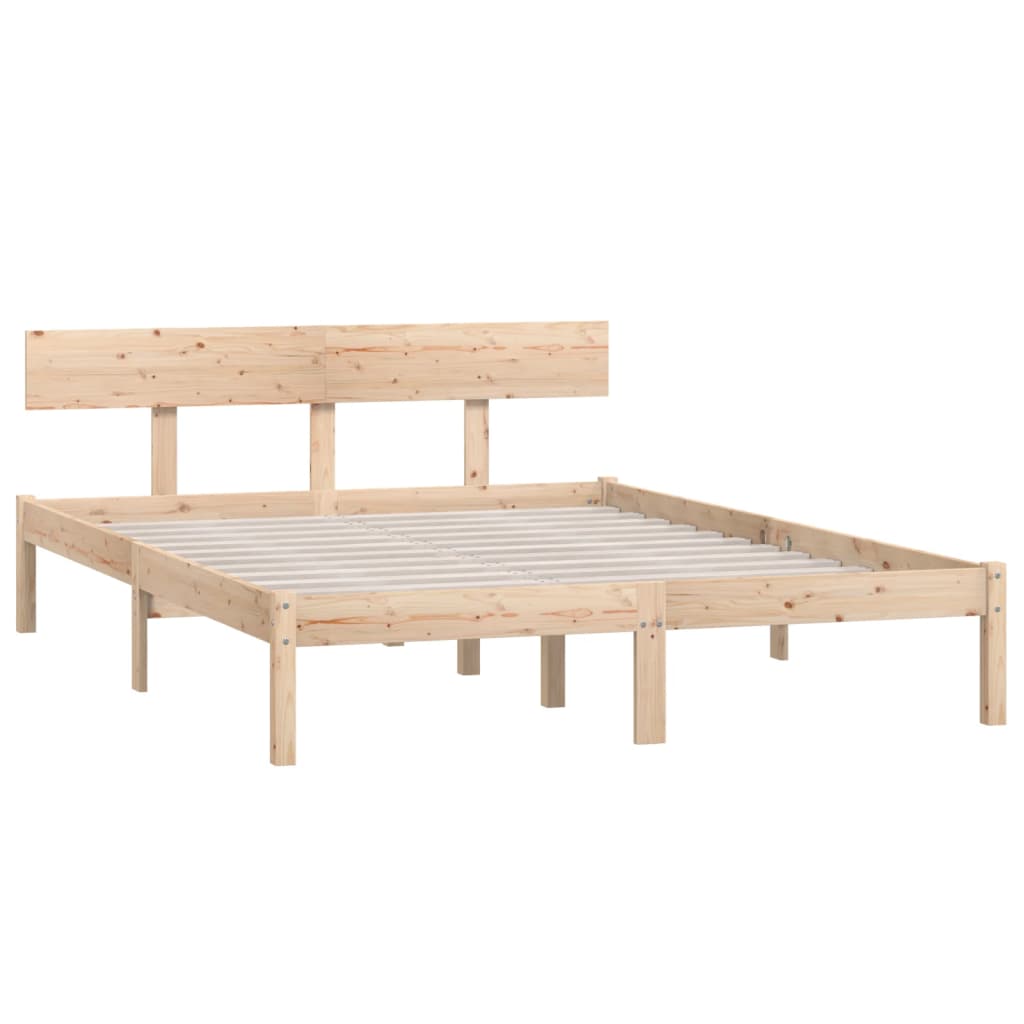 vidaXL Bedframe massief hout 120x190 cm afbeelding