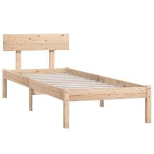Rám postele masivní dřevo borovice 90 x 200 cm - obrázek 3