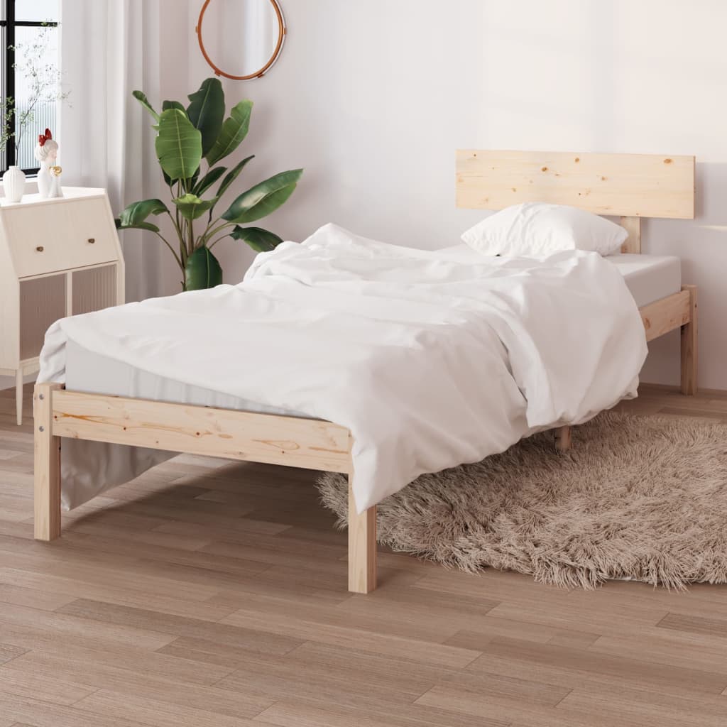 Estructura Cama Madera Maciza de Pino King Size Multicolor Multitalla  vidaXL