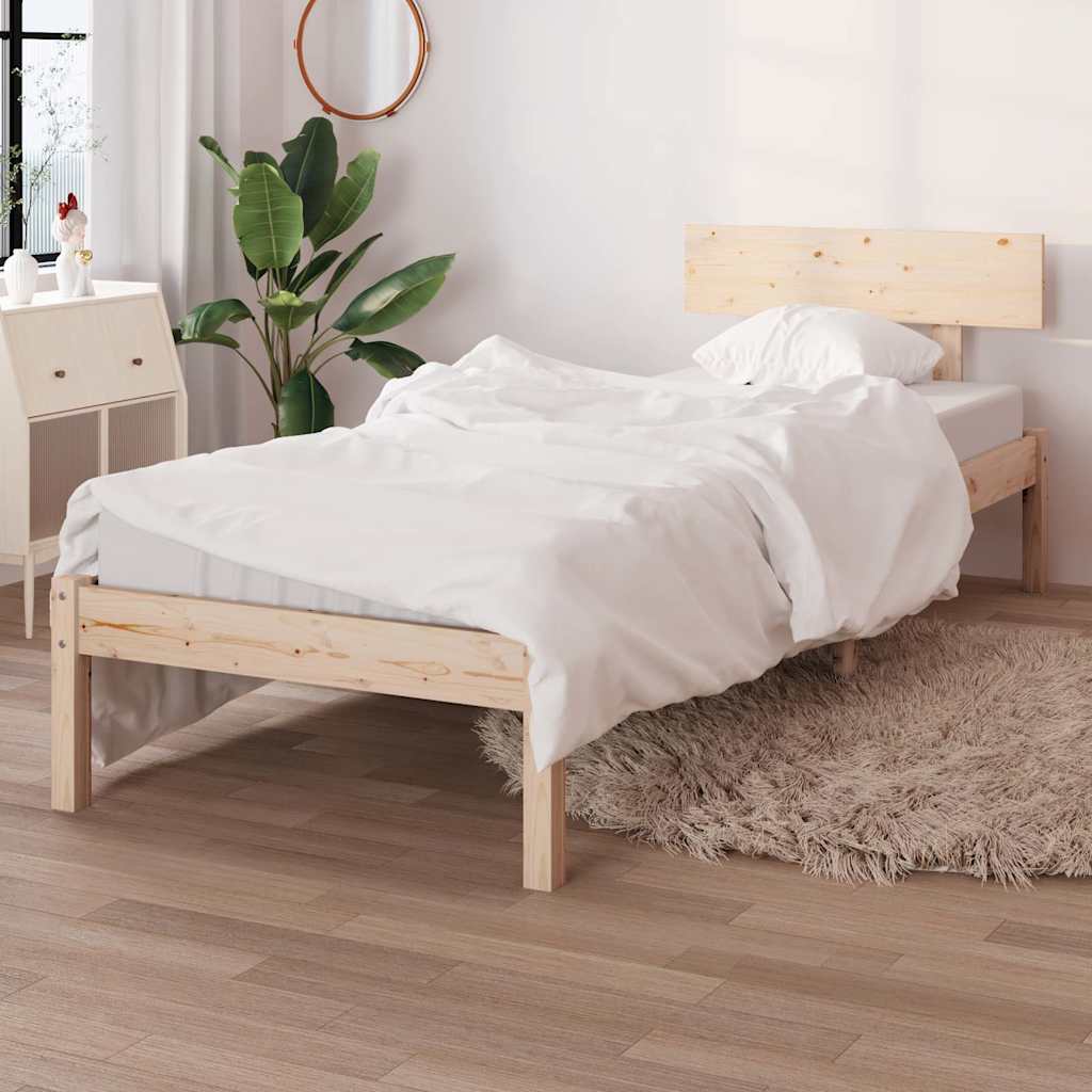 vidaXL Rama ��ka, lite drewno sosnowe, 90 x 200 cm