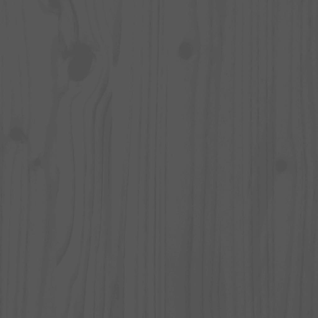 Massivholzbett Grau Kiefer 90x200 cm-8