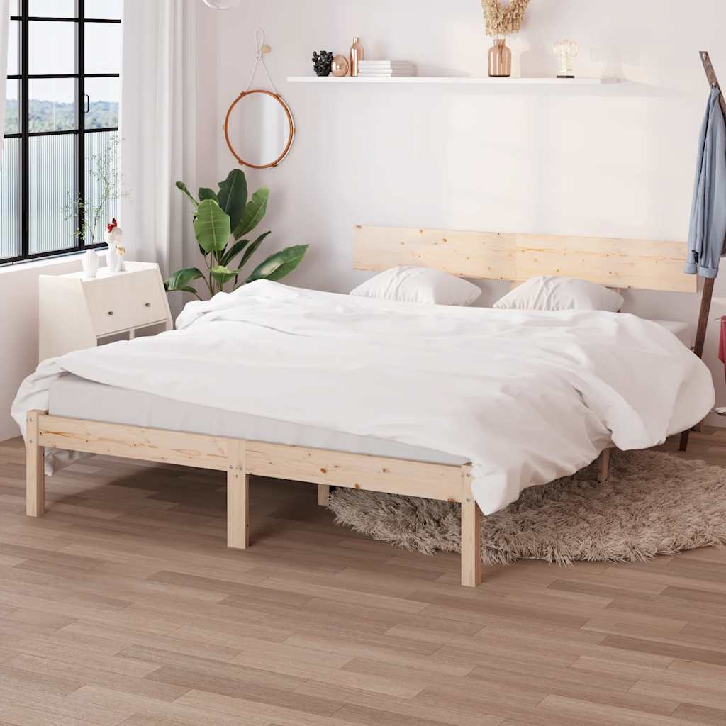 vidaXL Rama ��ka, lite drewno sosnowe, 150x200 cm