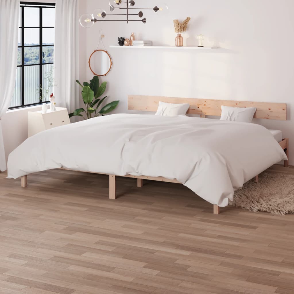 Photos - Bed VidaXL  Frame without Mattress Solid Wood Super King 