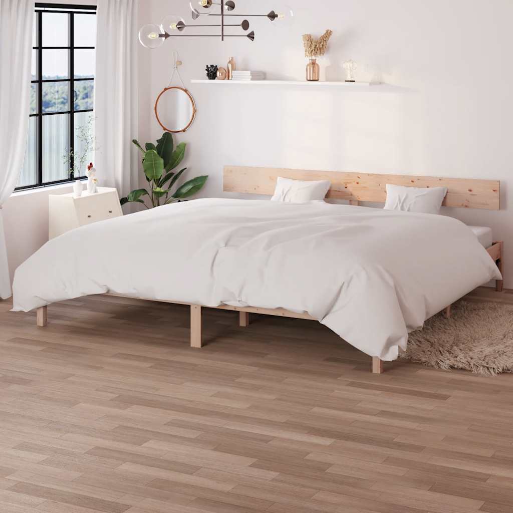 vidaXL Sängram utan madrass massivt trä 200x200cm