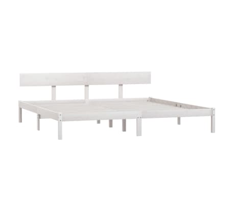 vidaXL Cadre de lit sans matelas blanc bois massif 200x200 cm