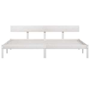 Rám postele bílý masivní dřevo borovice 200 x 200 cm - obrázek 4
