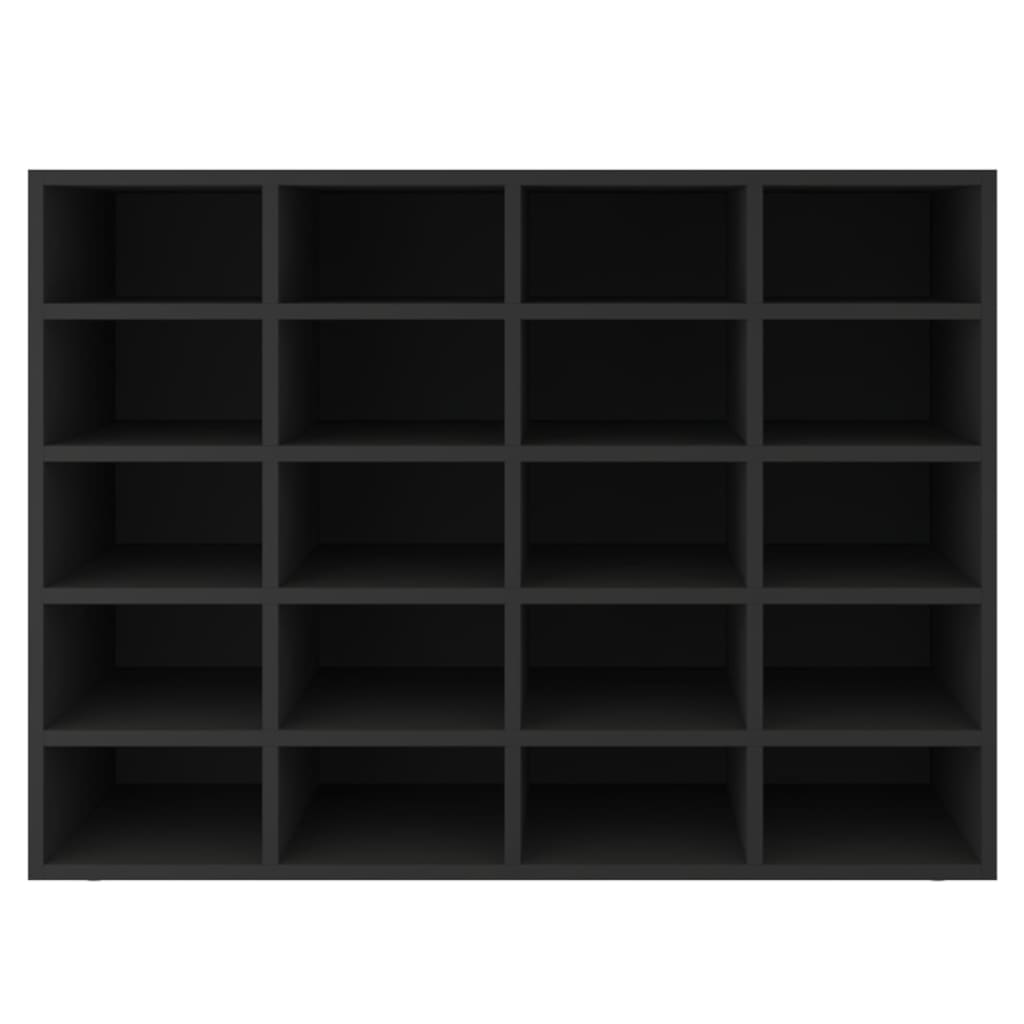 

vidaXL Schoenenrek 92x30x67,5 cm spaanplaat zwart