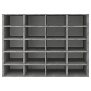 vidaXL Batų lentyna, betono spalvos, 92x30x67,5cm, apdirbta mediena