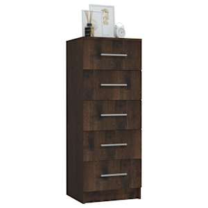 vidaXL Sinfonier de madera de ingenier&iacute;a roble ahumado 41x35x106 cm