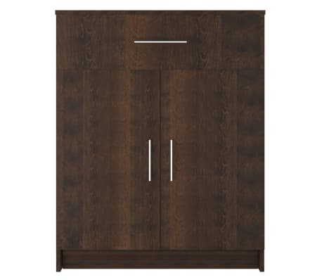 vidaXL &Scaron;oninė spintelė, dūminio ąžuolo spalvos, 71x35x88cm, MDP