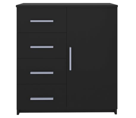 vidaXL &Scaron;oninė spintelė, juodos spalvos, 79x35x88cm, MDP