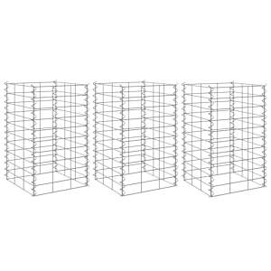 vidaXL gabioon taimelavad 3tk, 30 x 30 x 50 cm, raud