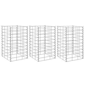 Visoka greda gabion 3 kosi 30x30x50 cm železo