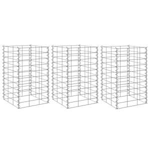 Visoka greda gabion 3 kosi 30x30x50 cm železo