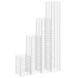 Visoka greda gabion 4 kosi 30x30x50/100/150/200 cm železo