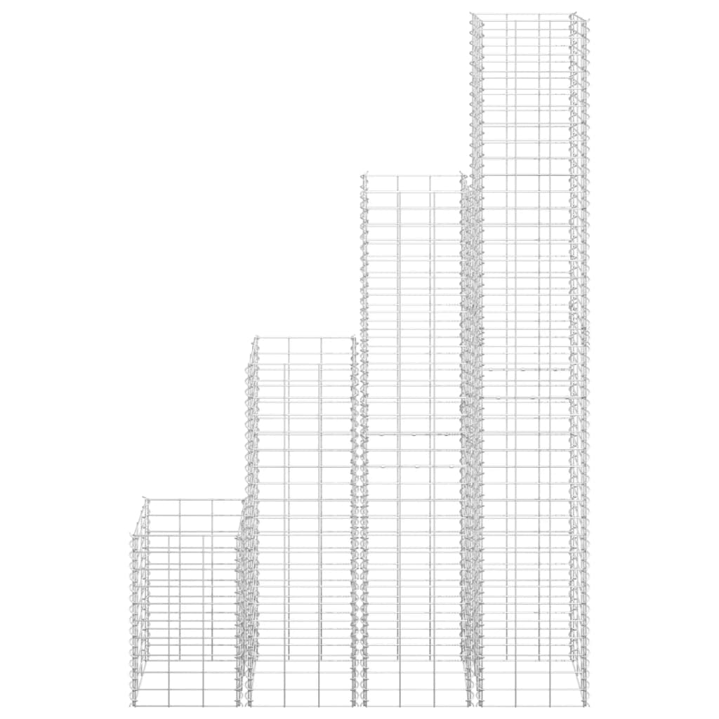 Thumbnail - vidaXL Gabionen-Hochbeete 4 Stk. 30x30x50/100/150/200 cm Eisen