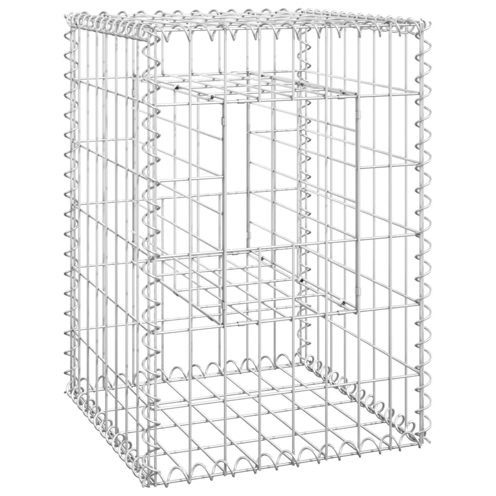 

vidaXL Gabion Basket Post 15.7"x15.7"x23.6" Iron